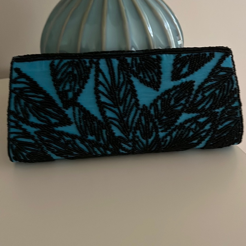 K. C. Malhan beaded clutch purse